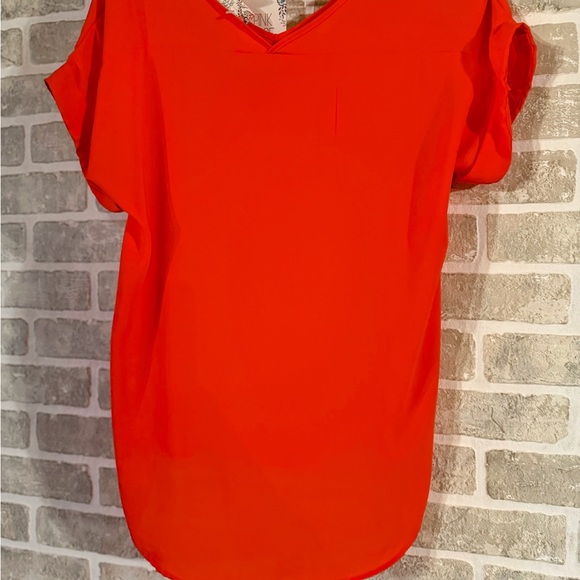 Pink Rose Women's Vivid Orange Blouse - Picture 7 of 7